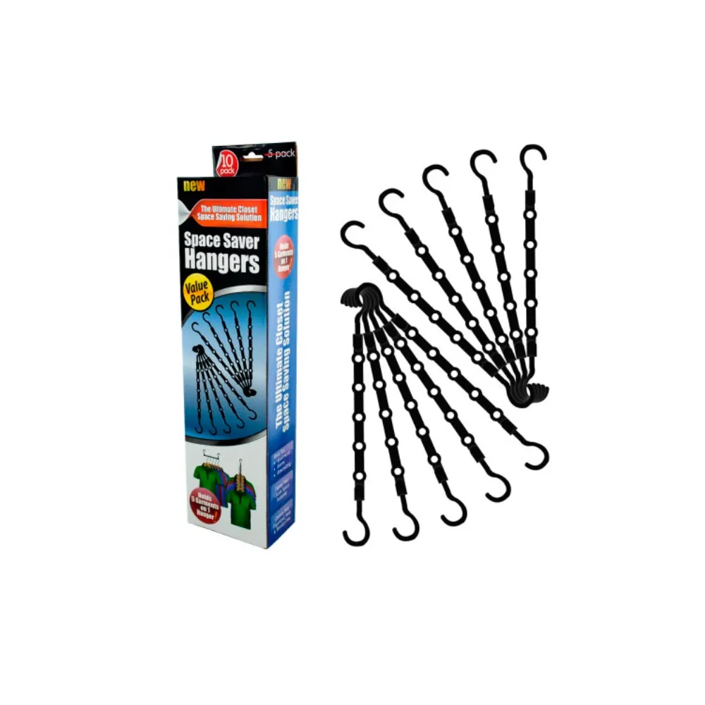 10 Pc Space Saver Hangers Closet Organizer Pants Rack Magic Hangers 5 In 1 New !