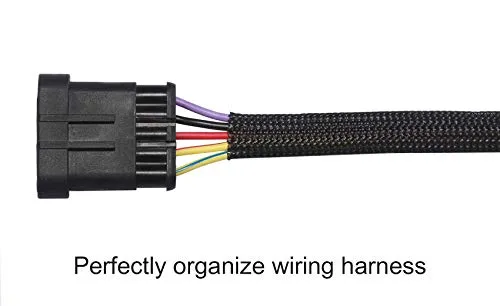 100ft - 1/4 inch PET Expandable Braided Sleeving – Black – Alex Tech braided cable sleeve