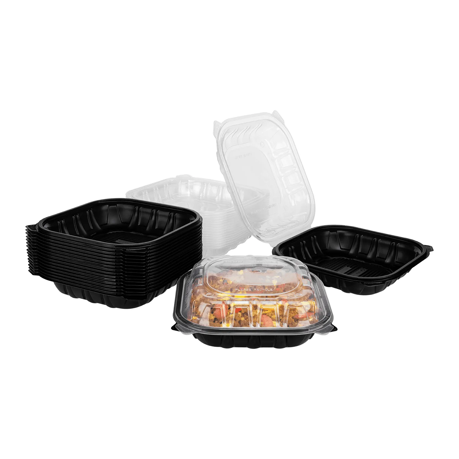 [150 ct] 9" x 9" Premium PP Hinged Container