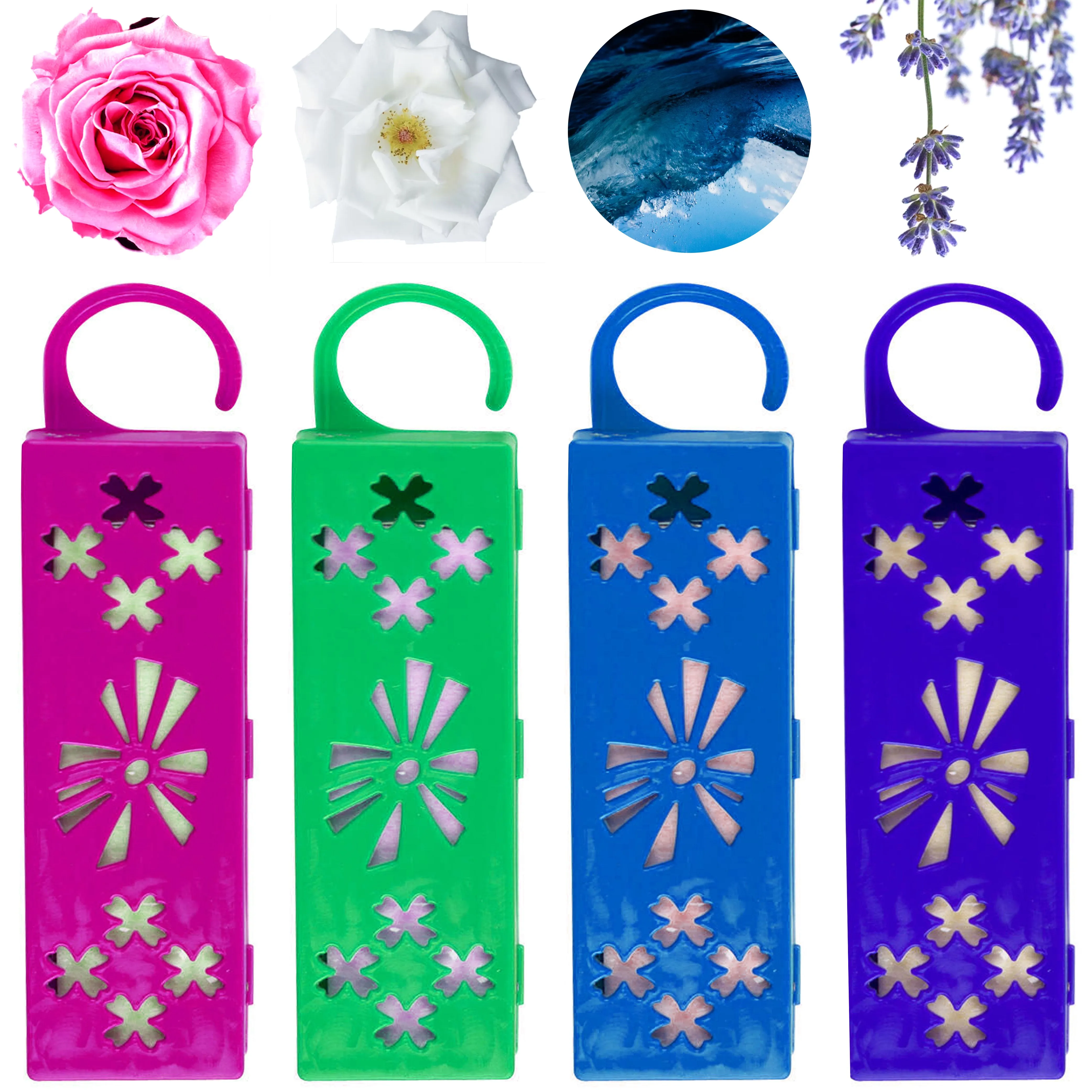 16 Pc Hanging Closet Air Freshener Scented Hangers Assorted Variety Aromas Bulk