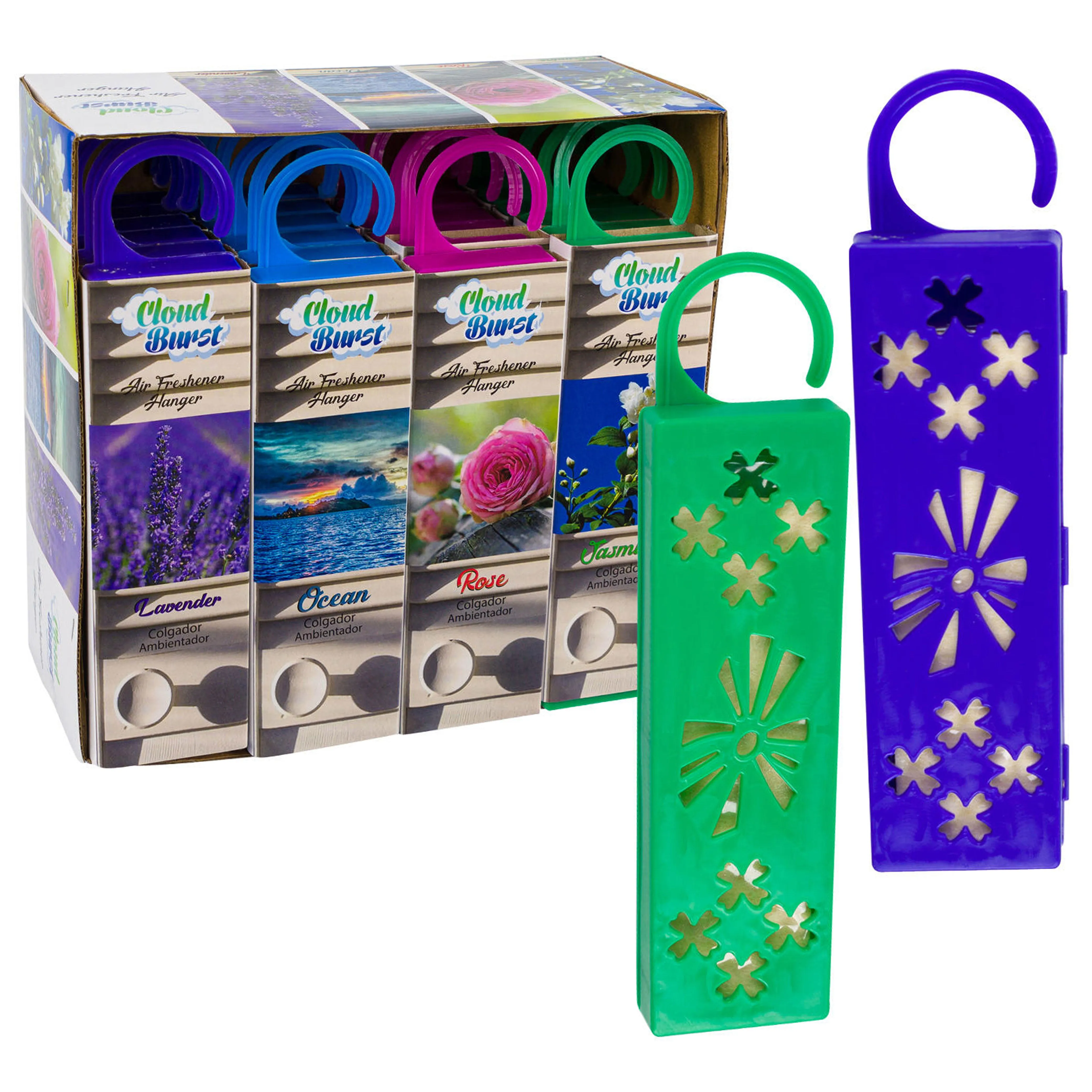 16 Pc Hanging Closet Air Freshener Scented Hangers Assorted Variety Aromas Bulk