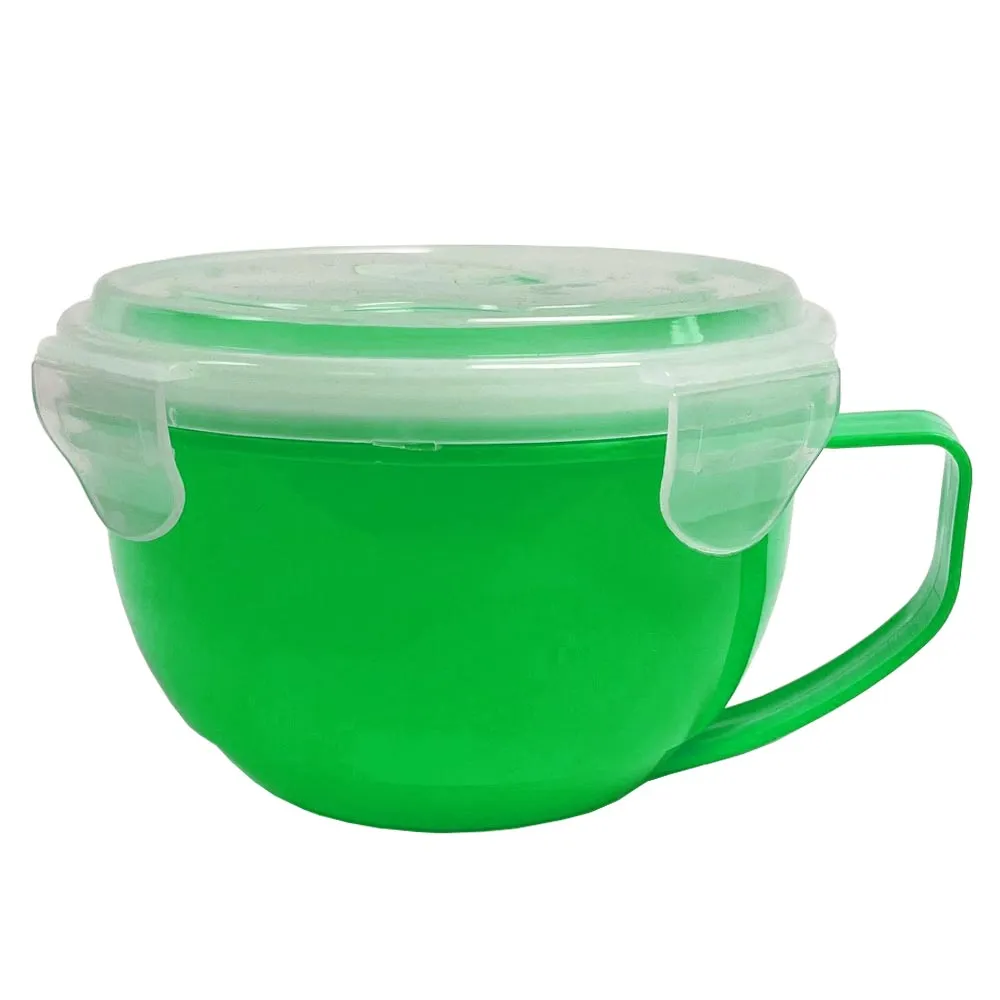 2 Microwave Plastic Bowl With Vent Lid Mug Food Containers 30oz Dishwasher Safe
