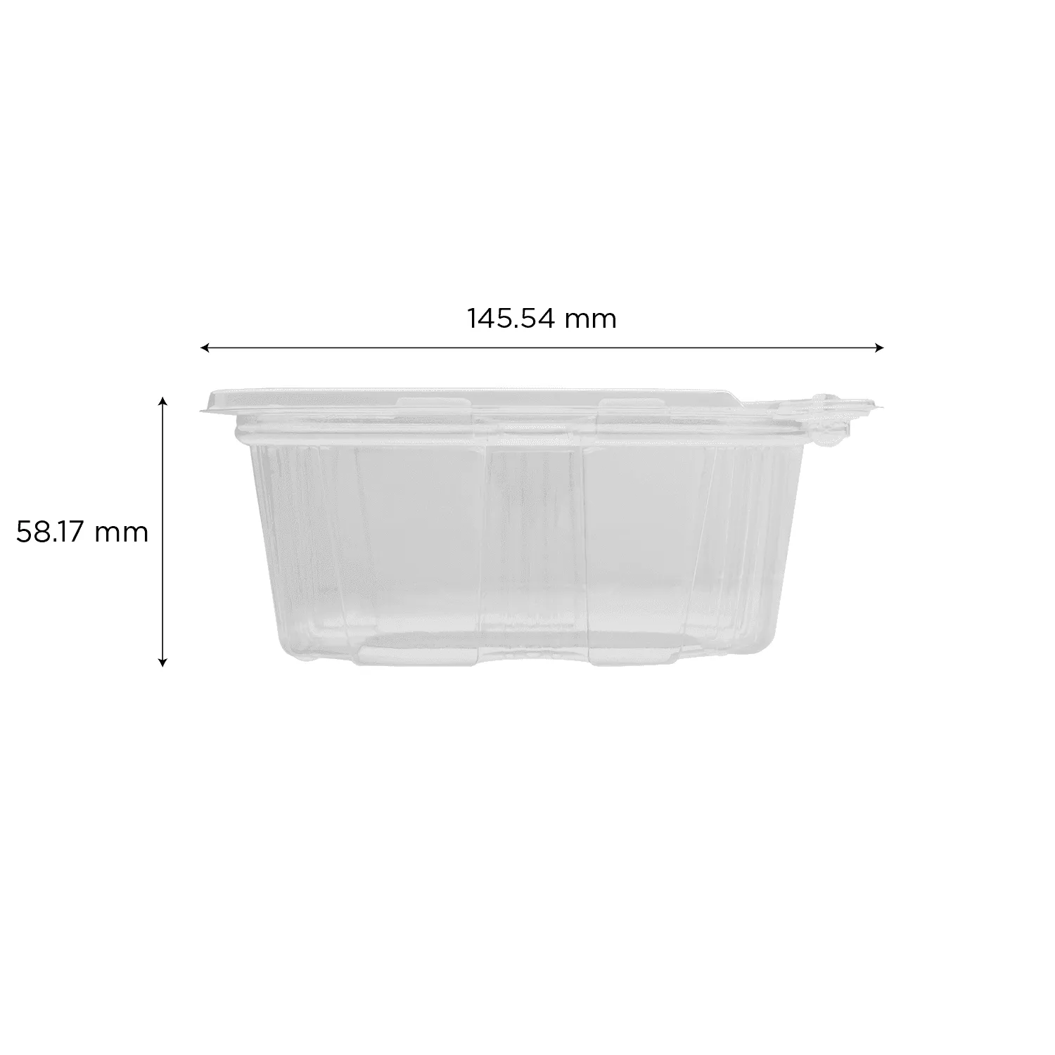 [200 ct] 16 oz PET Plastic Tamper Resistant Hinged Deli Containers with Lid