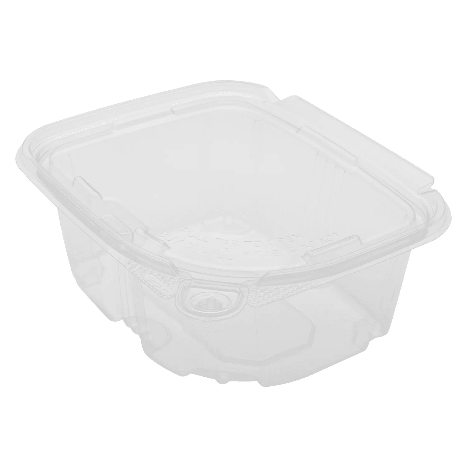 [200 ct] 16 oz PET Plastic Tamper Resistant Hinged Deli Containers with Lid
