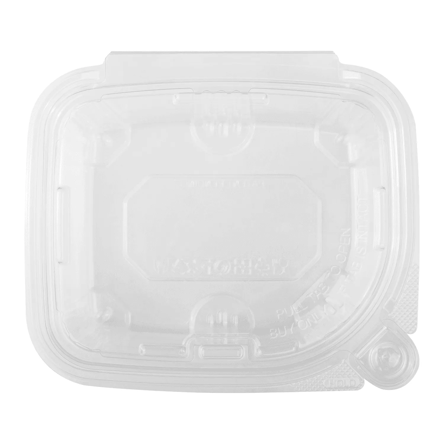 [200 ct] 16 oz PET Plastic Tamper Resistant Hinged Deli Containers with Lid