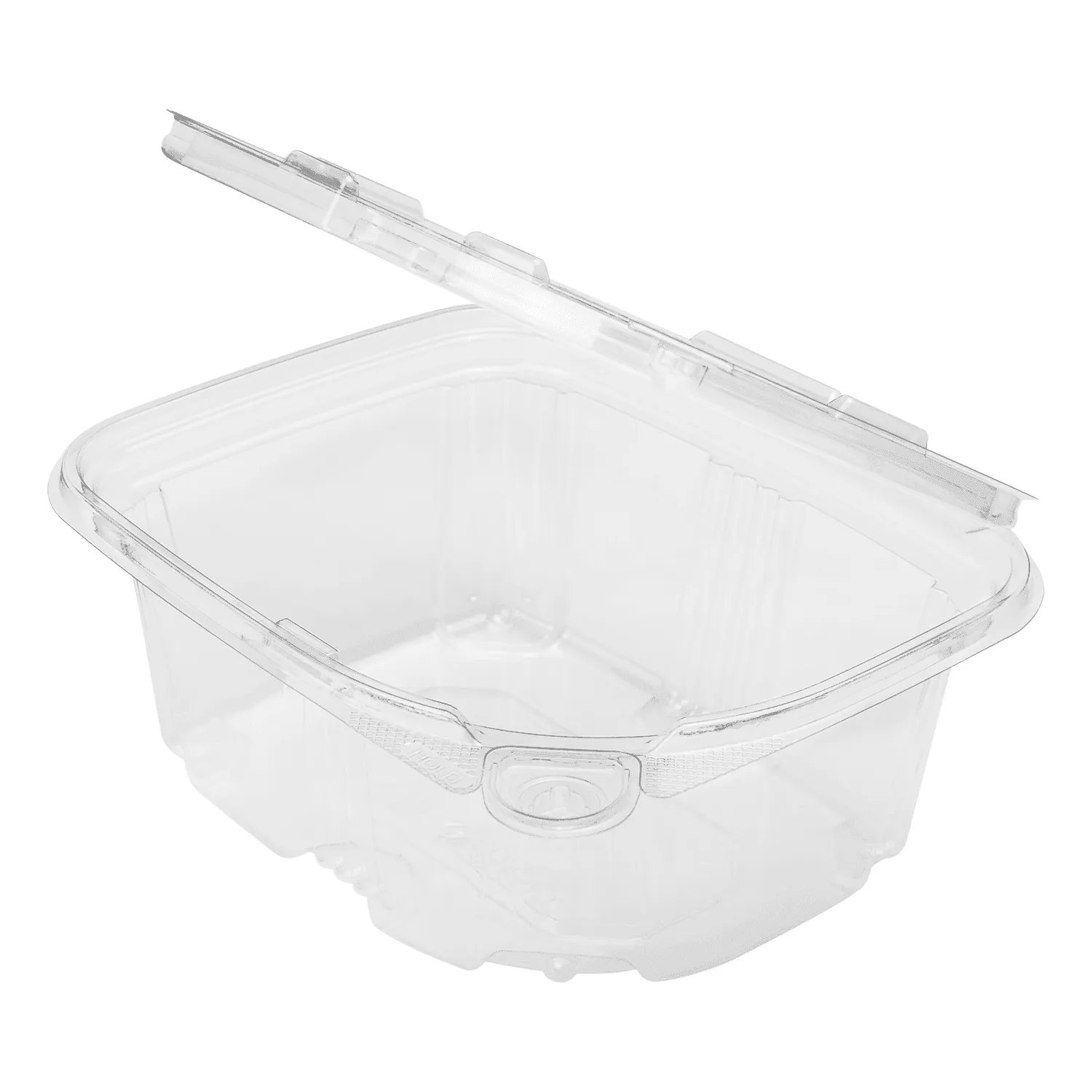 [200 ct] 16 oz PET Plastic Tamper Resistant Hinged Deli Containers with Lid