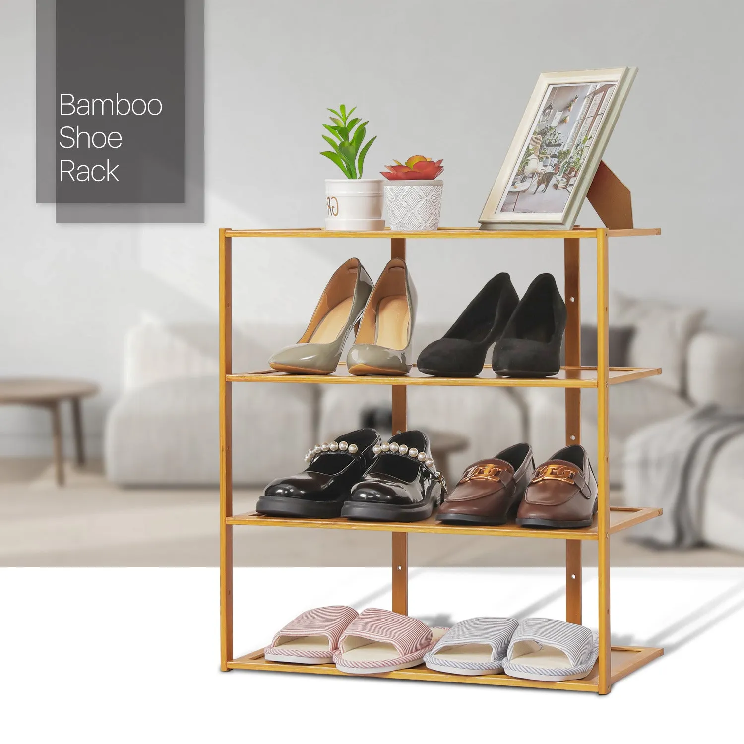21" Single Stand Shoe Rack - Brown