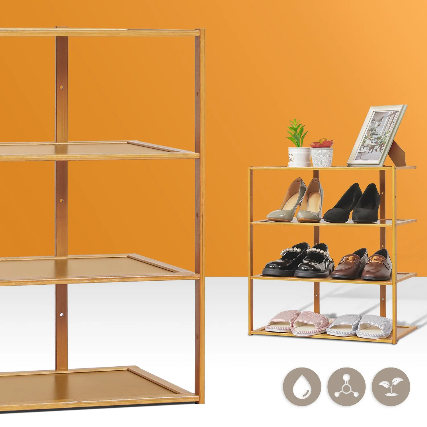 21" Single Stand Shoe Rack - Brown