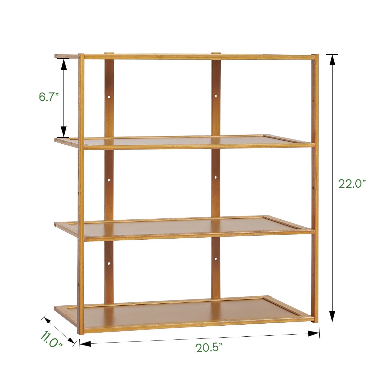 21" Single Stand Shoe Rack - Brown