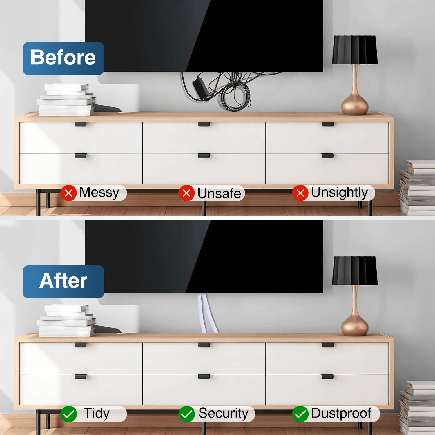 25ft-1/2inch White Cable Management Sleeves