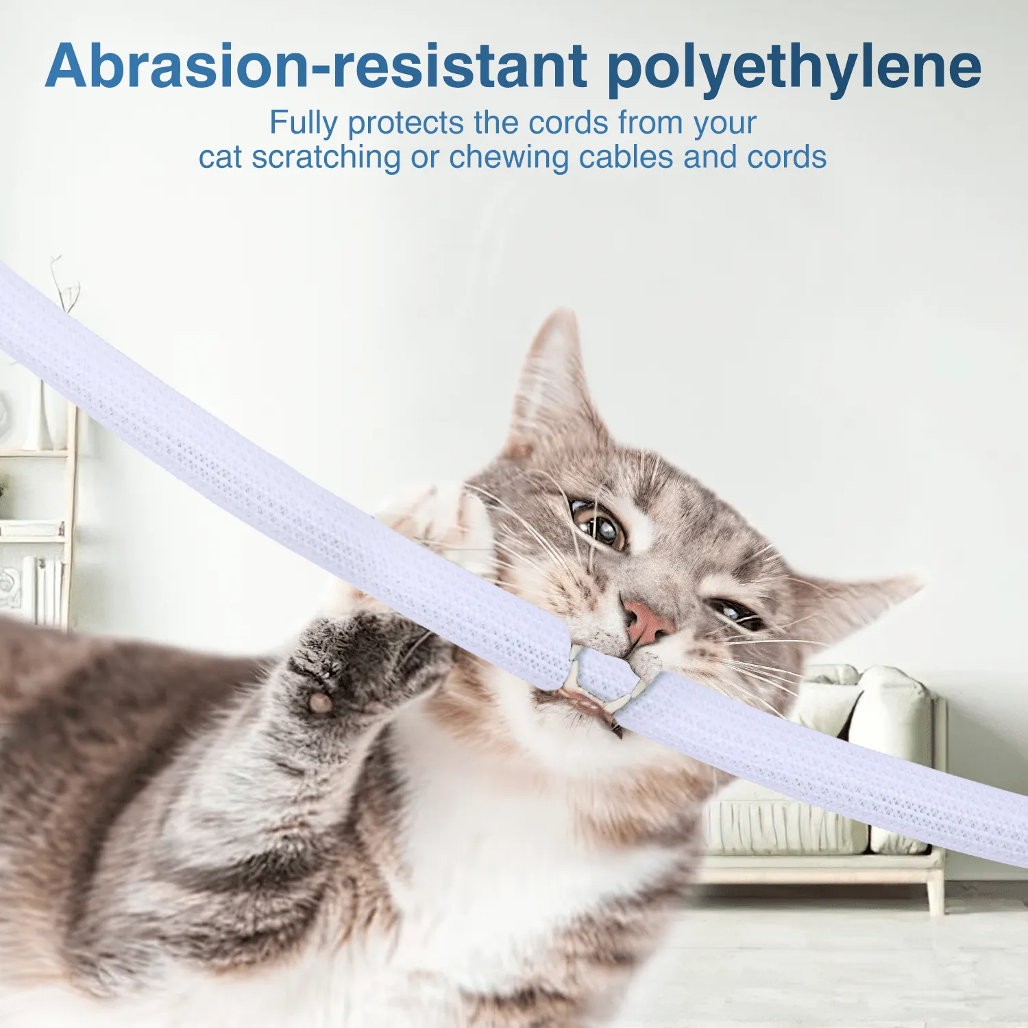 25ft-1/2inch White Cable Management Sleeves