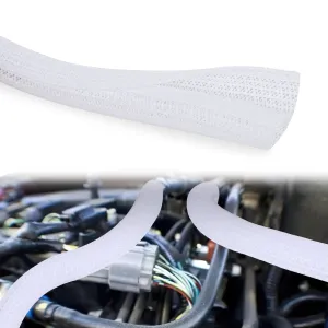 25ft-1/2inch White Cable Management Sleeves