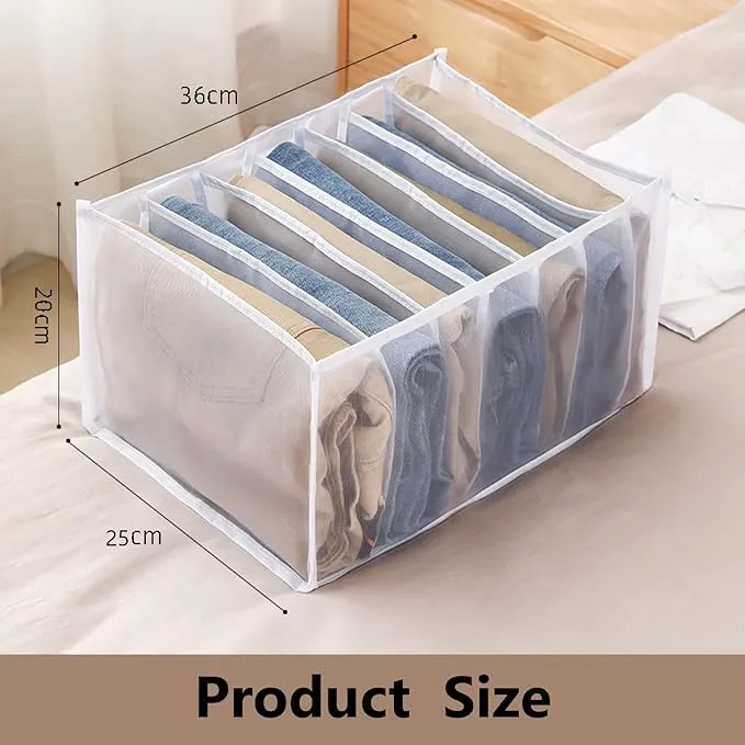 3 Pcs Foldable Wardrobe Storage Organiser Divider with 23 Grids