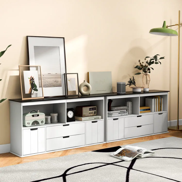 4-Drawer Kids Toy Storage Organizer with 2 Shelves