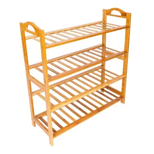 4-Tier Bamboo Shoe Rack