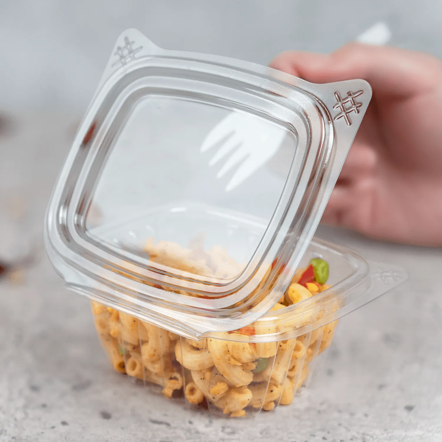 [400 ct] 6 oz Hinged Deli Container | PET