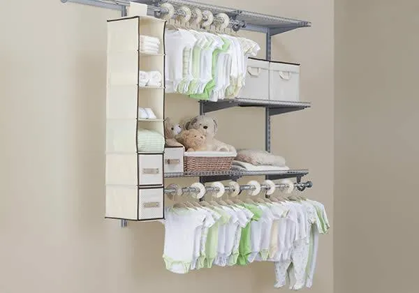 48 Piece Nursery Closet Organizer and Storage Set