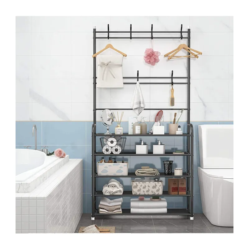 5-Layer Shoe Rack Organizer With Hat Hanger