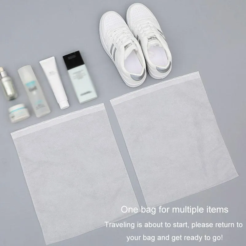 50 Pcs Thickened Non Woven Shoe Storage Bag Portable & Sunscreen