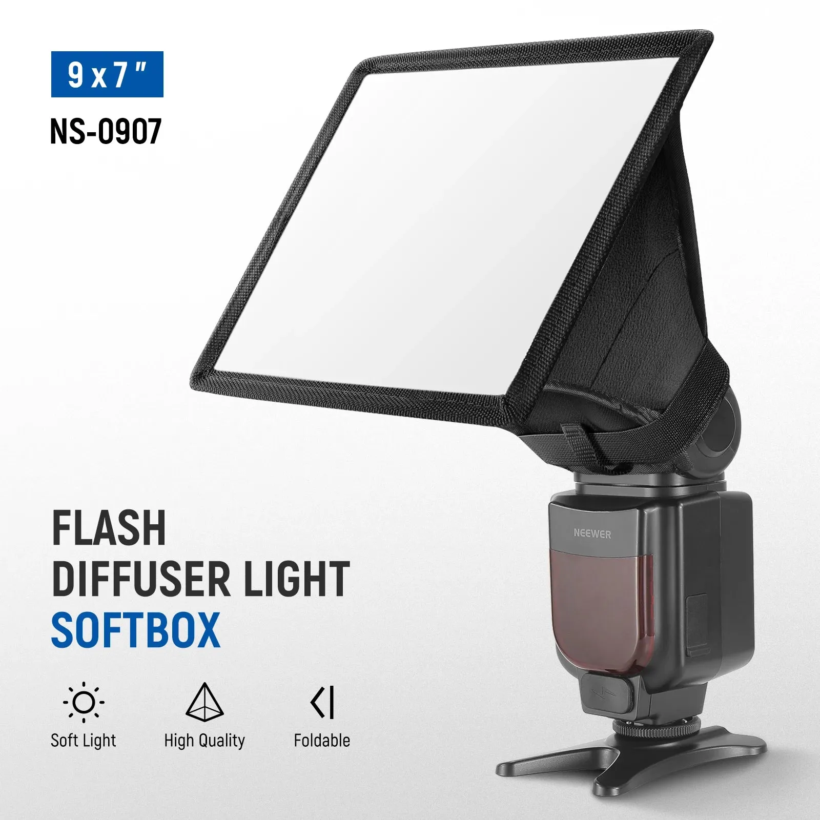 5x4 Collapsible Flash Diffuser Softbox for Canon Nikon Sony Storage Pouch Included