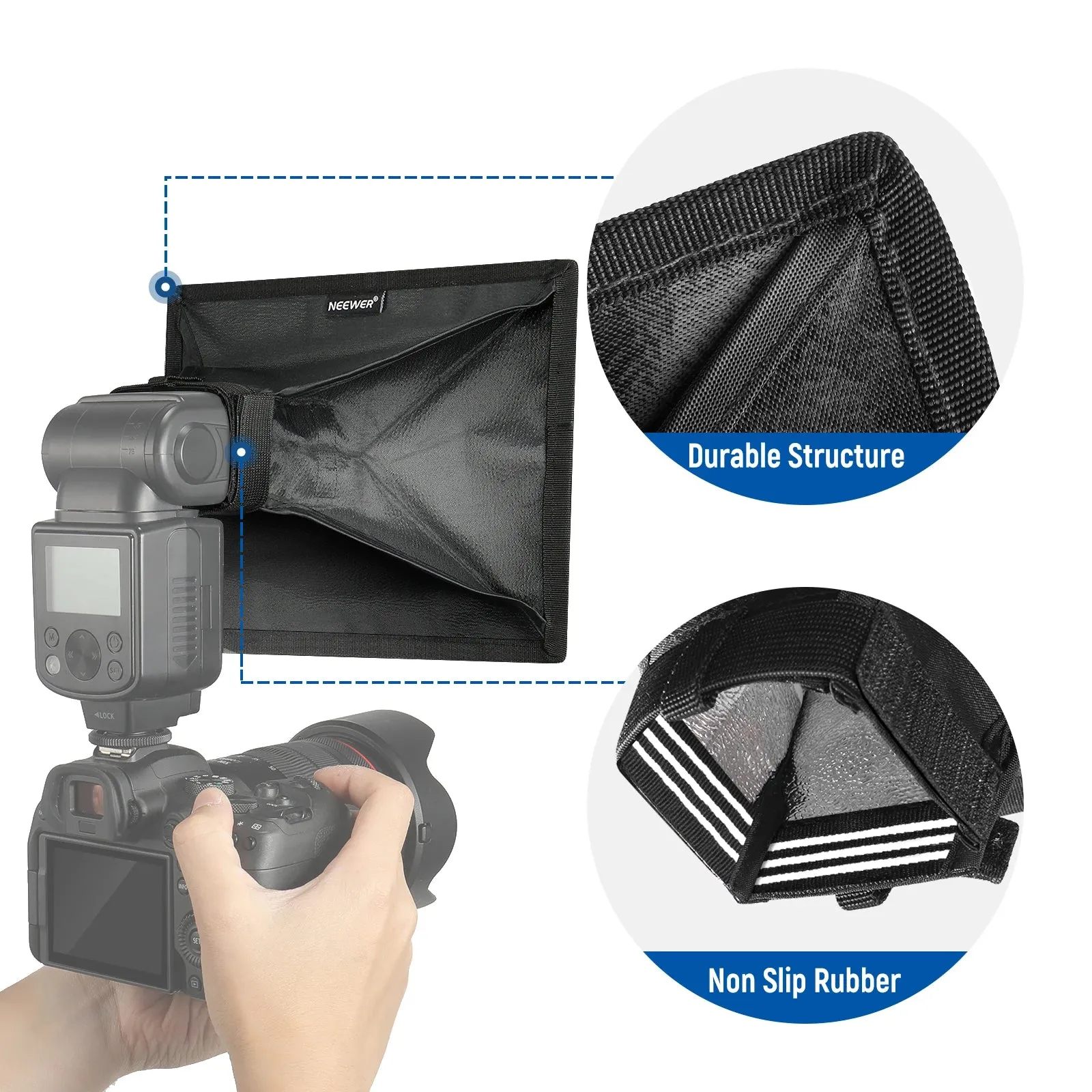 5x4 Collapsible Flash Diffuser Softbox for Canon Nikon Sony Storage Pouch Included