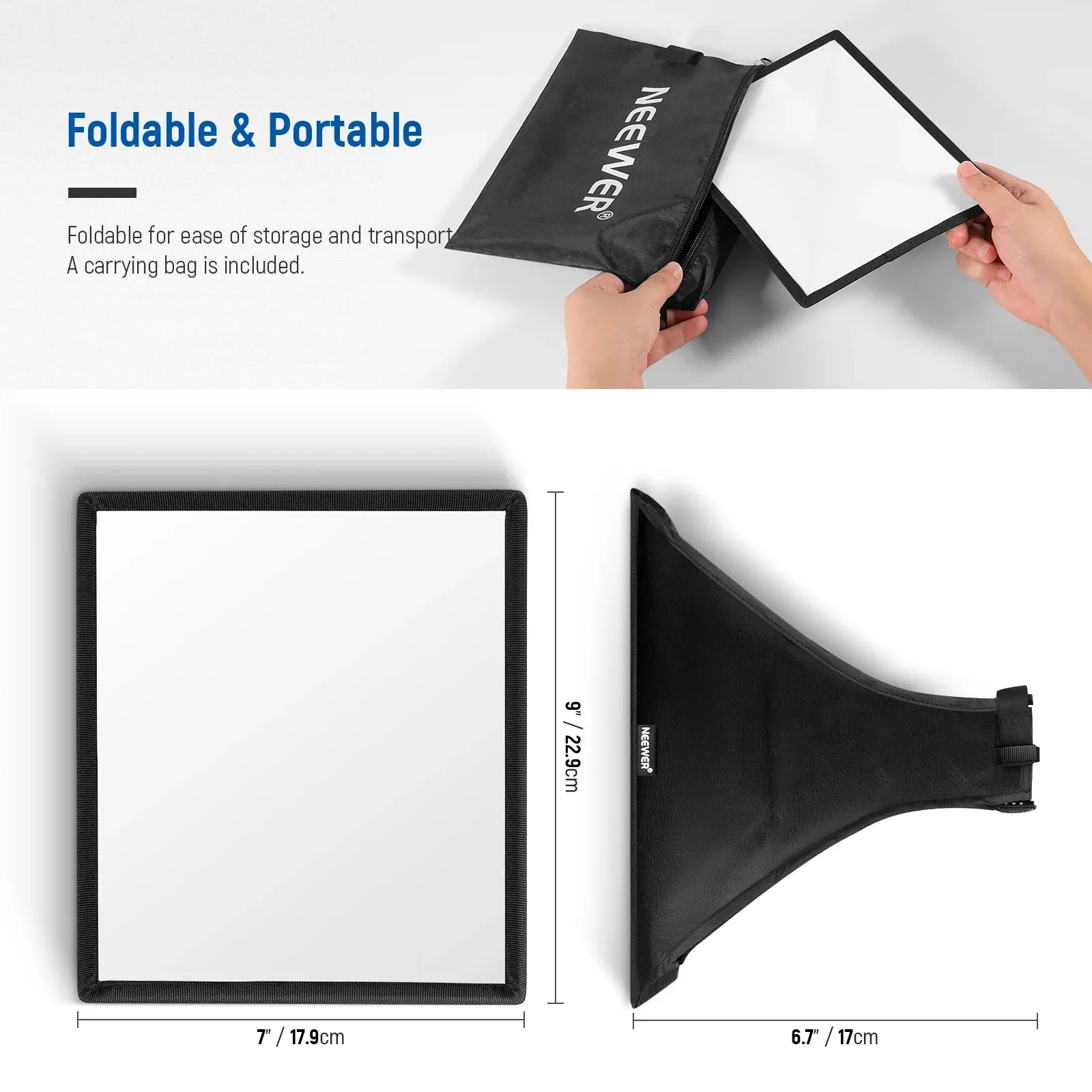 5x4 Collapsible Flash Diffuser Softbox for Canon Nikon Sony Storage Pouch Included