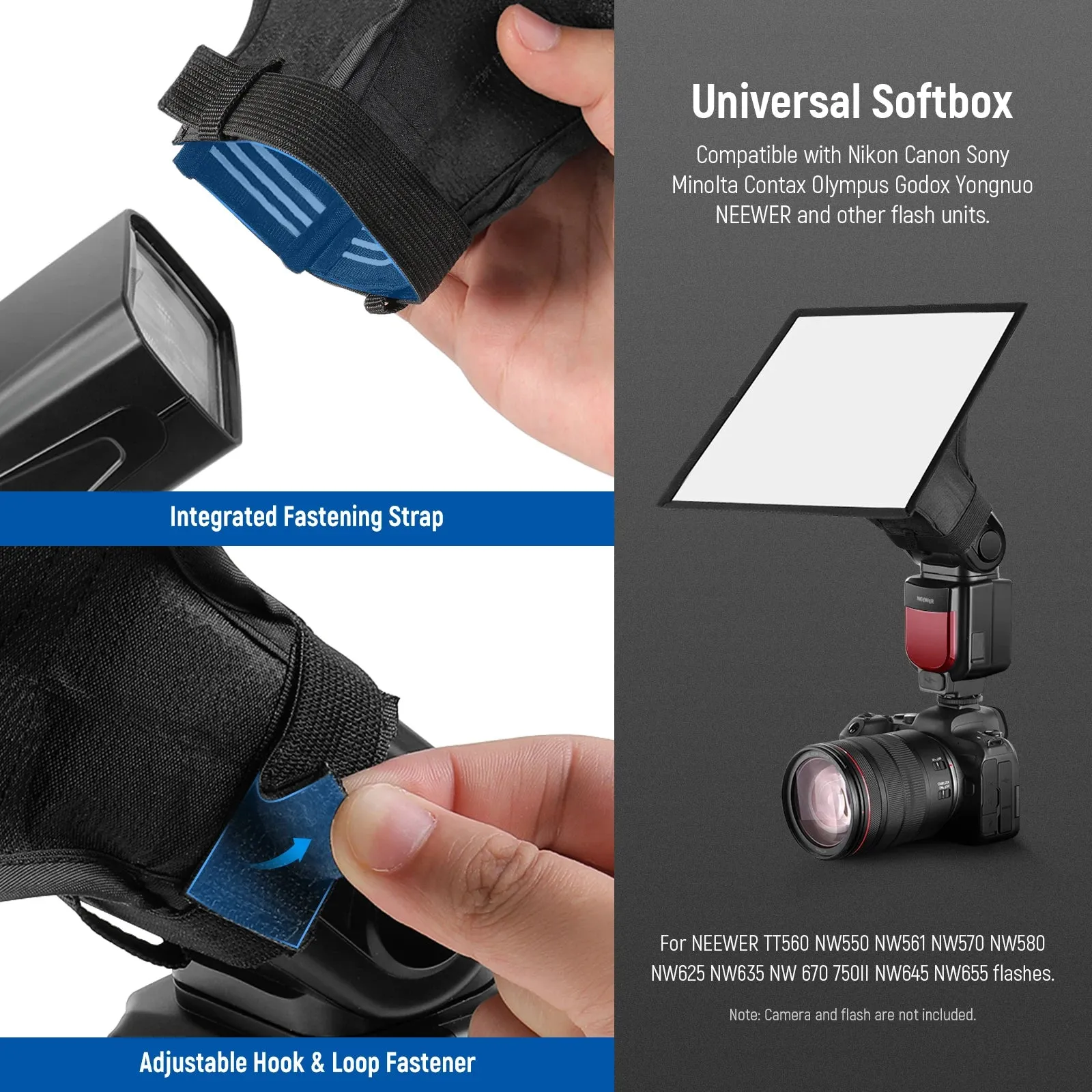 5x4 Collapsible Flash Diffuser Softbox for Canon Nikon Sony Storage Pouch Included