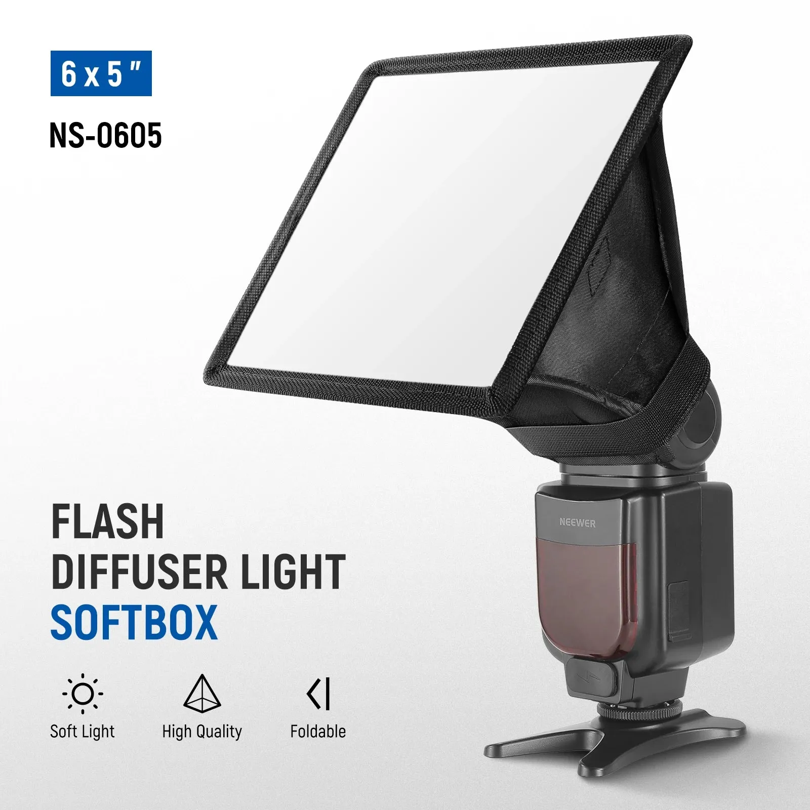 5x4 Collapsible Flash Diffuser Softbox for Canon Nikon Sony Storage Pouch Included