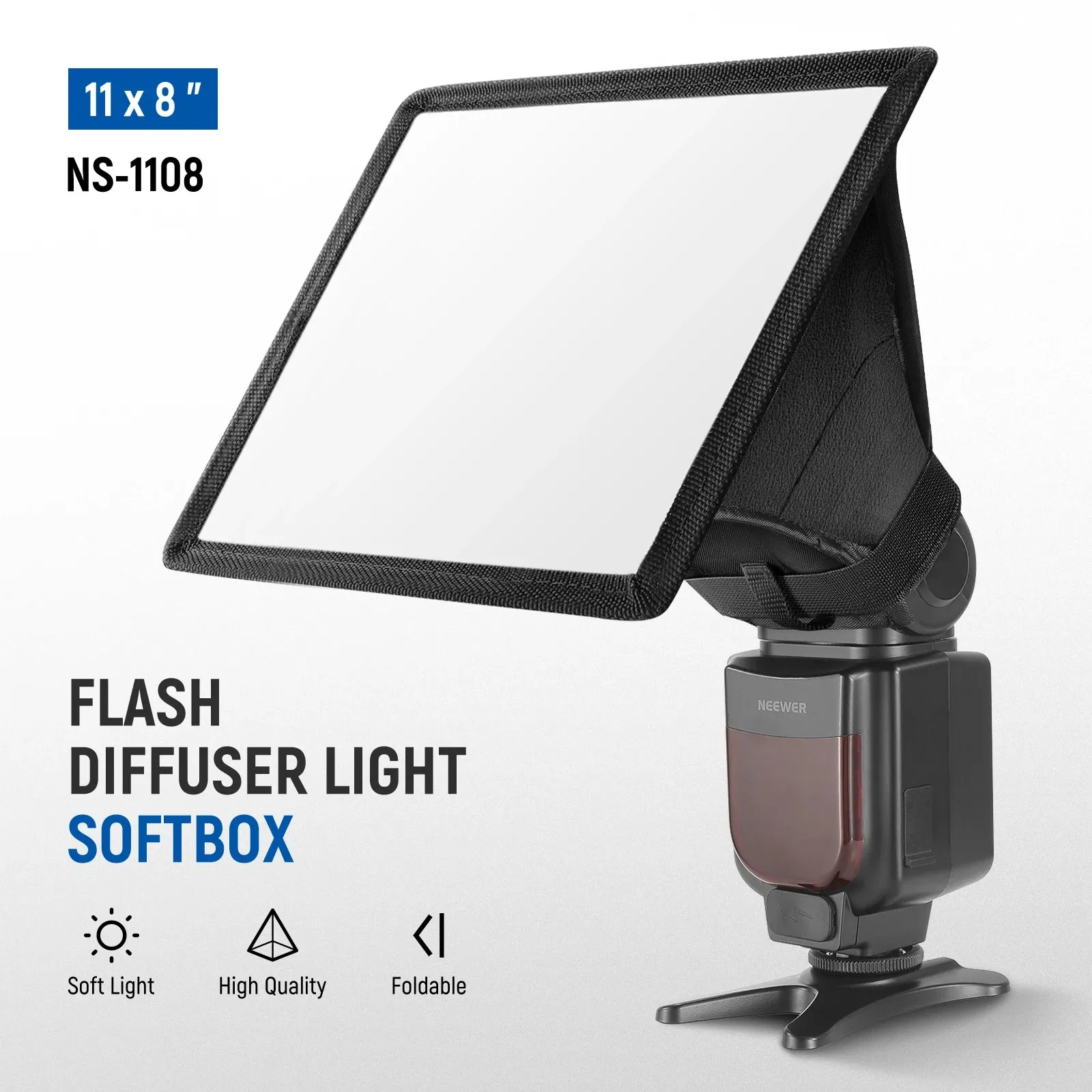 5x4 Collapsible Flash Diffuser Softbox for Canon Nikon Sony Storage Pouch Included