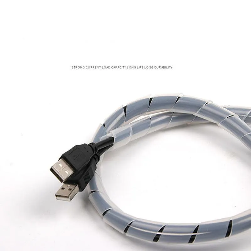 6Mm X 5M Transparent Spiral Cable Organizer Sd-30152