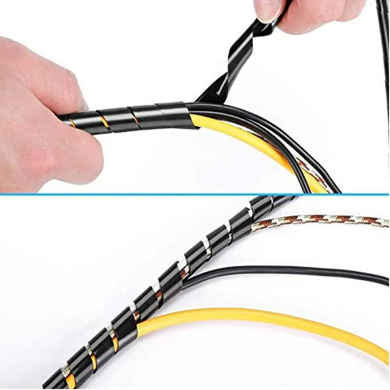 6Mm X 5M Transparent Spiral Cable Organizer Sd-30152