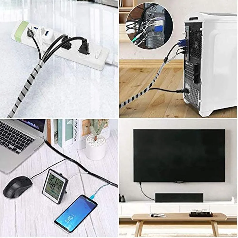 6Mm X 5M Transparent Spiral Cable Organizer Sd-30152