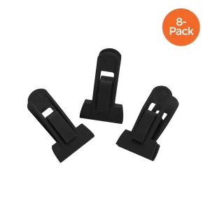 8-Pack Finger Clips, Black