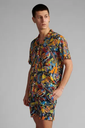 ALEO SS VISCOSE AOP - Tandoori Spice