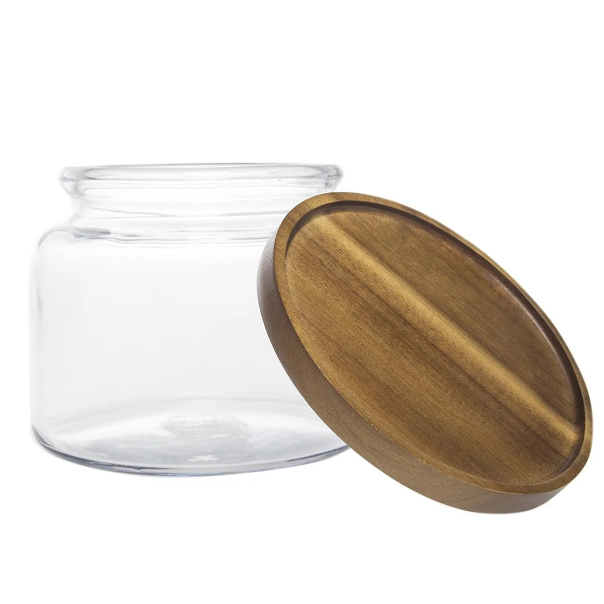 Anchor Hocking: Glass Jars Kitchen Canister With Wood Lids, 48oz (Pack of 2)