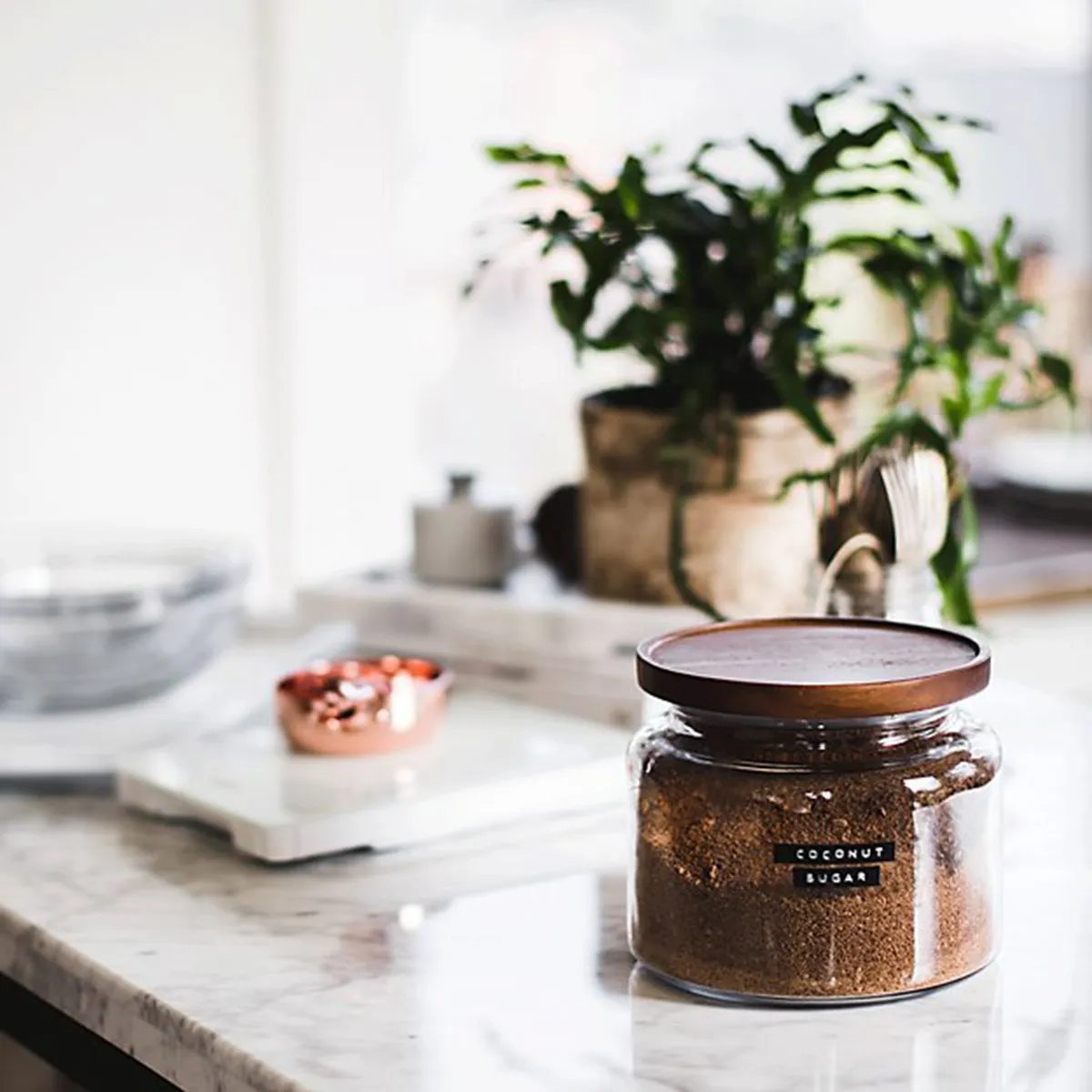 Anchor Hocking: Glass Jars Kitchen Canister With Wood Lids, 48oz (Pack of 2)