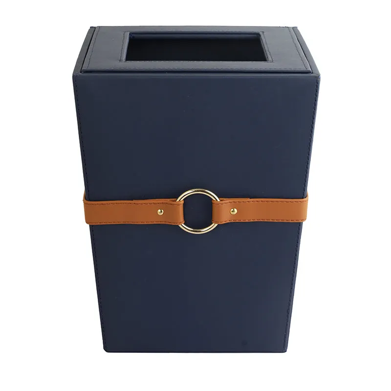 Arbo Vegan Leather Dustbin - Blue