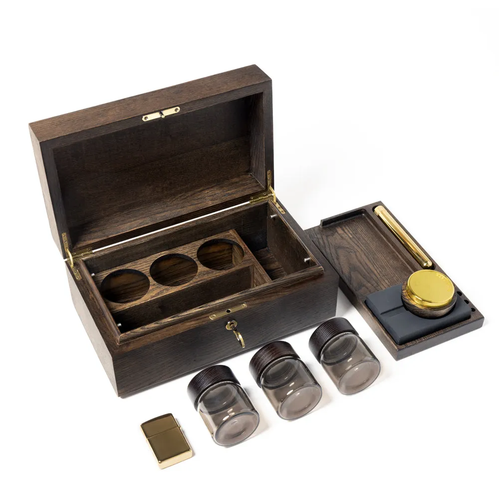 Ash Wood Brown Stash Box