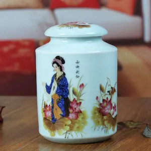 Asian Style Handmade Ceramic Tea Jars