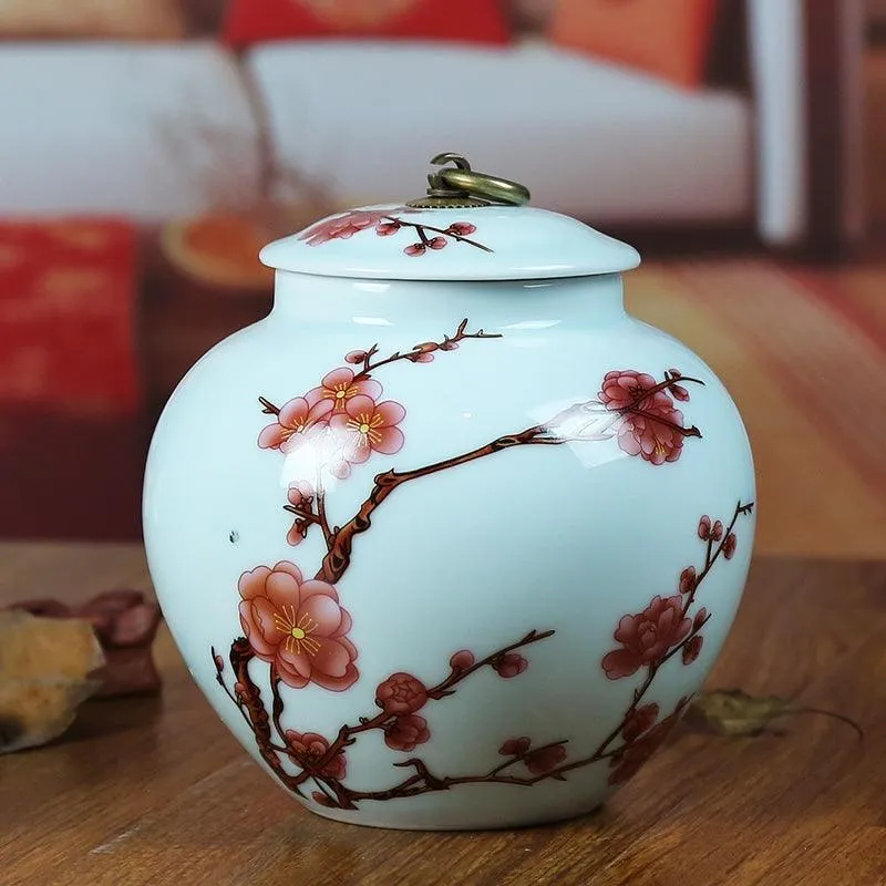 Asian Style Handmade Ceramic Tea Jars