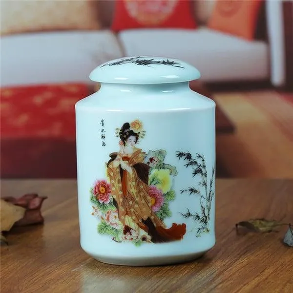 Asian Style Handmade Ceramic Tea Jars