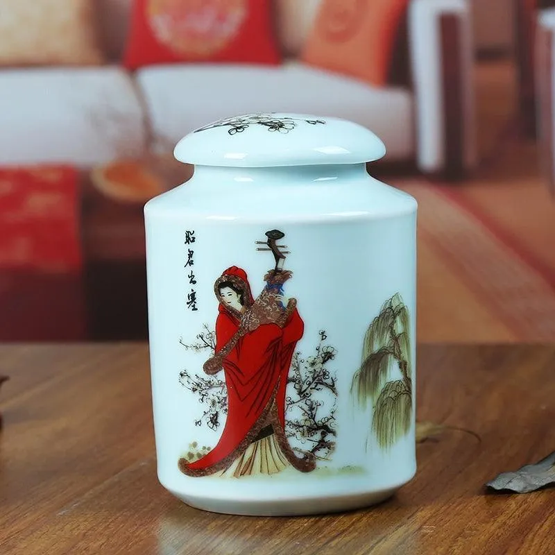 Asian Style Handmade Ceramic Tea Jars