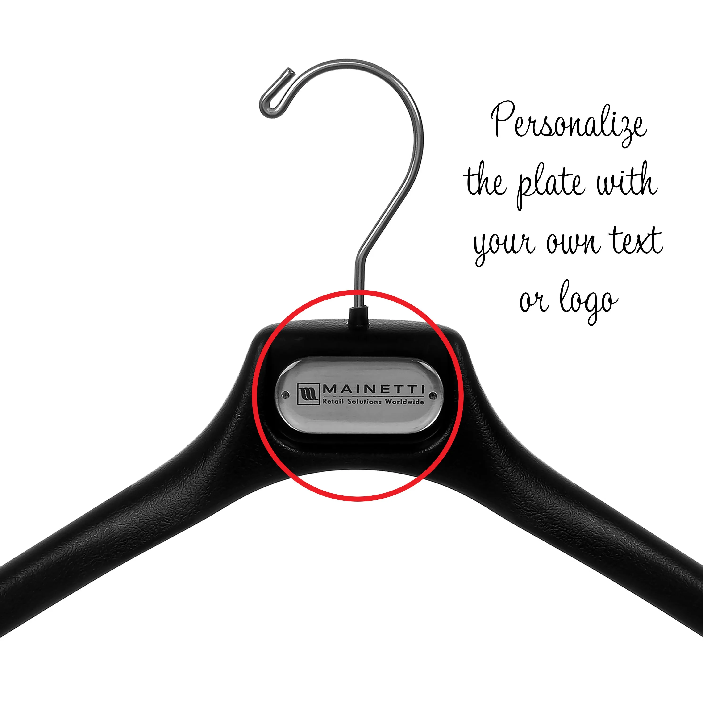 AT - 19" Suit Hanger with Flocked Bar