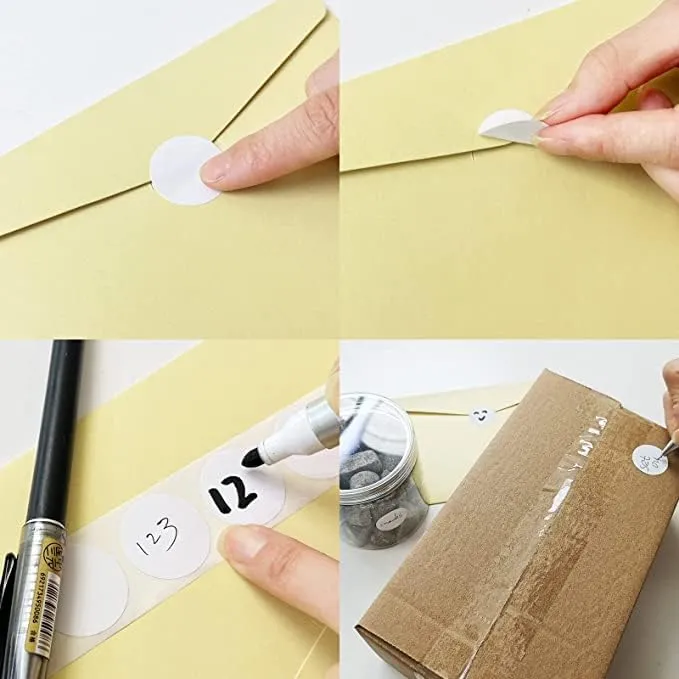 Auto Labels Stickers C16mm White Round 850Pcs