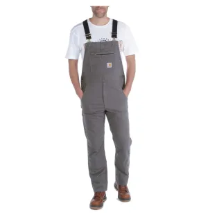 Carhartt Men's Rugged Flex Canvas Bib Overall Gravel 102987-039