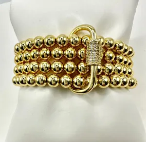 CZ Carabiner Stack Bracelets