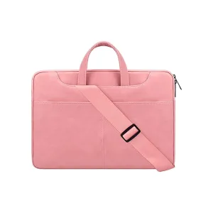 Detachable Shoulder Strap Business Laptop Bag - 14.1-15.4 Inch Frosted Pu