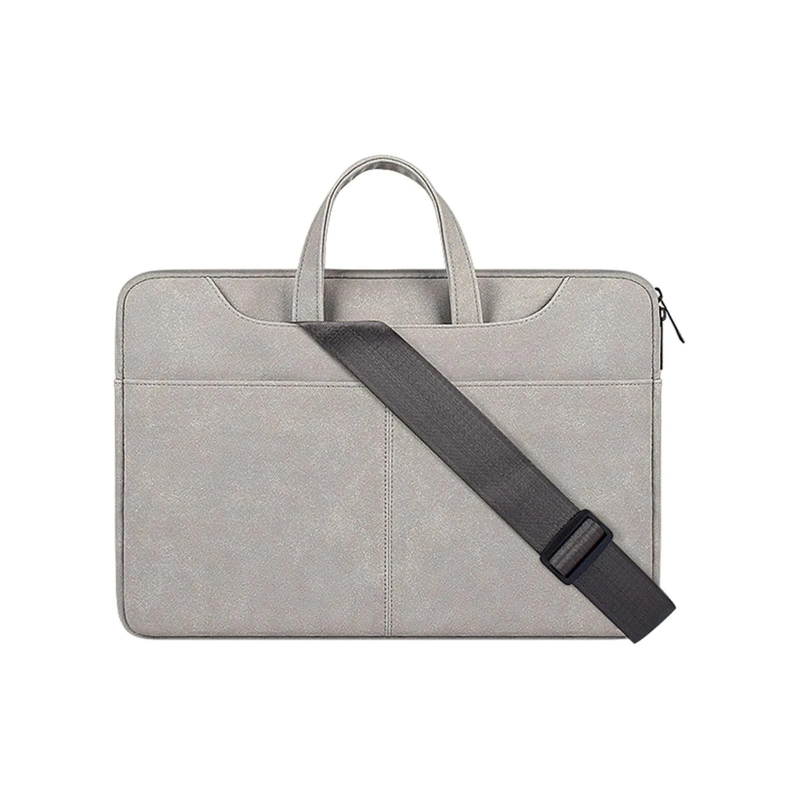Detachable Shoulder Strap Business Laptop Bag - 14.1-15.4 Inch Frosted Pu