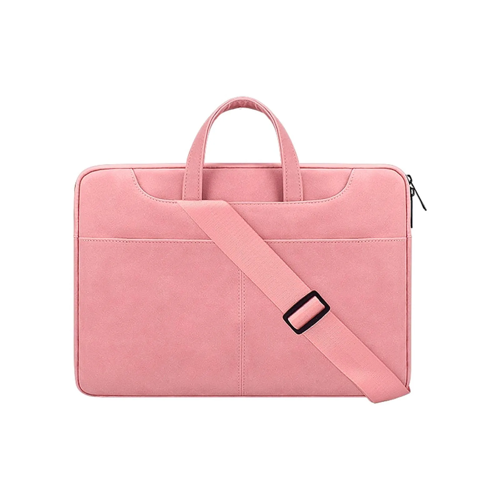 Detachable Shoulder Strap Business Laptop Bag - 14.1-15.4 Inch Frosted Pu