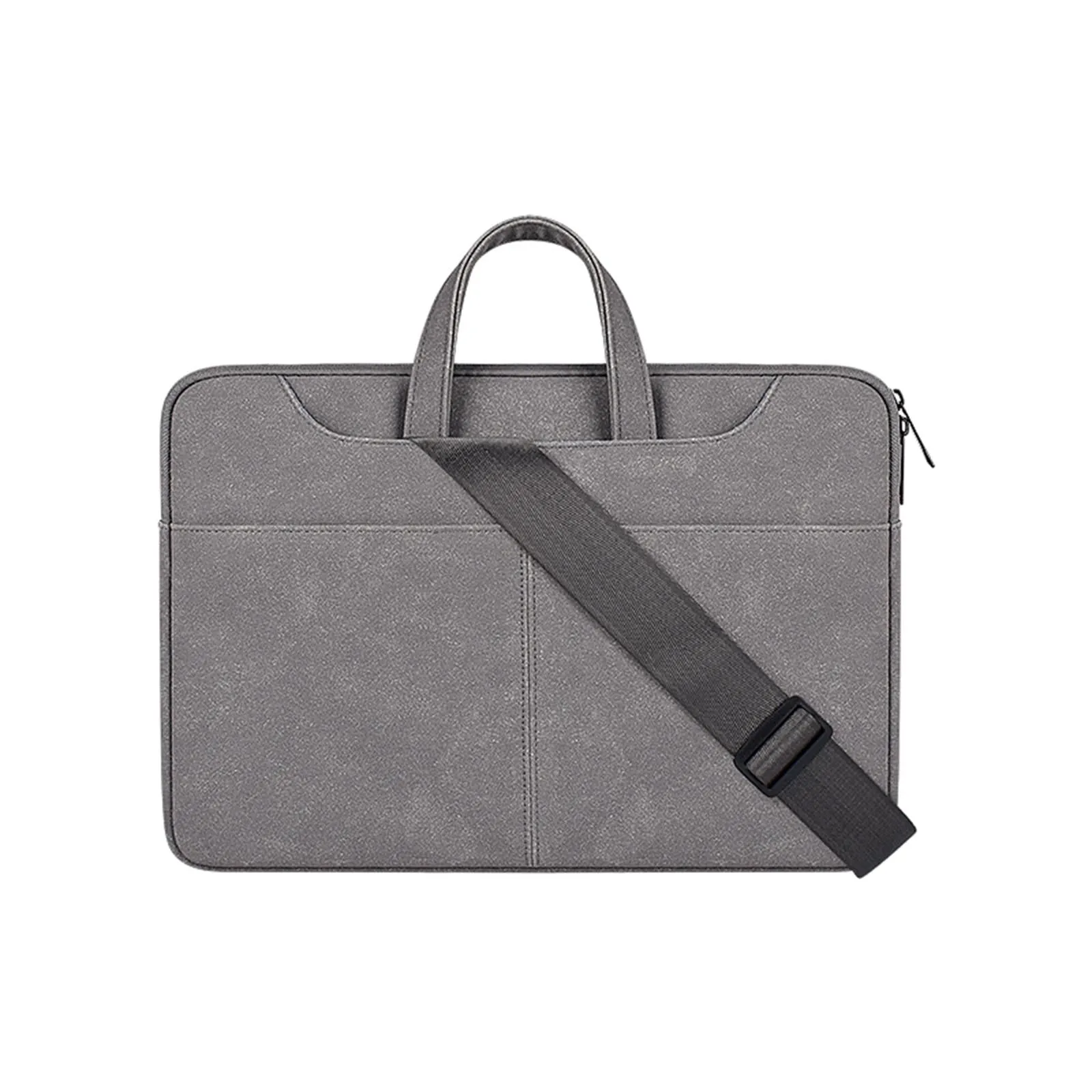 Detachable Shoulder Strap Business Laptop Bag - 14.1-15.4 Inch Frosted Pu
